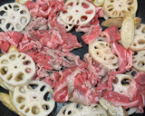 牛肉とごぼう蓮根ちくわの煮物♪作り方3写真