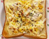 チキンコーン♡マヨネーズトースト♪作り方3写真