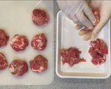 ラクックで豚こま切れ肉のボール焼き作り方2写真
