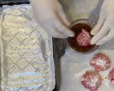 ラクックで豚こま切れ肉のボール焼き作り方5写真