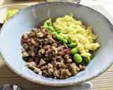 鶏ひき肉で鶏ごぼう作り方10写真