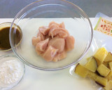 さつまいもと鶏むねのカレー炒め作り方1写真