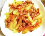 牛肉と玉ねぎのソース炒め作り方1写真