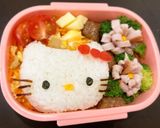 キャラ弁♡キティ　のり切りが苦手な方必見作り方7写真