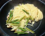 超簡単!きのこアスパラのバター醤油パスタ作り方7写真