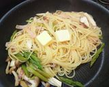 超簡単!きのこアスパラのバター醤油パスタ作り方8写真