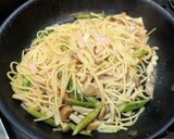 超簡単!きのこアスパラのバター醤油パスタ作り方9写真