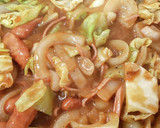 カレーの残りでリメイク！野菜炒め風作り方3写真