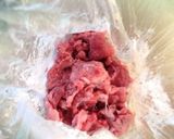 彩り野菜と牛こま切れ肉の八丁味噌きんぴら作り方1写真