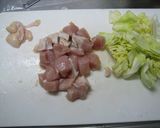 柚胡椒が香る♪鶏とキャベツの和風パスタ作り方1写真