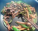 彩り野菜と牛こま切れ肉の八丁味噌きんぴら作り方6写真