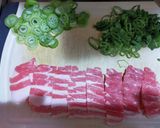 豚バラネギ塩お手軽炊き込みご飯作り方1写真