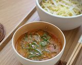 インスタント袋麺アレンジ　担々つけ麺作り方4写真