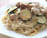 鶏肉とズッキーニのレモンクリームパスタ作り方9写真
