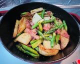 アスパラベーコンポテトのバター醤油炒め作り方8写真