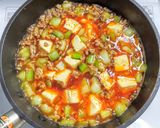 豚ひき肉とチンゲン菜の麻婆豆腐作り方5写真
