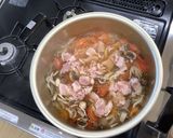 【大崎市】きのこたっぷりトマト豚汁作り方4写真