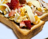 いちごチーズたまごのオープントースト作り方4写真