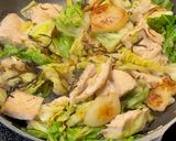 鶏肉とキャベツの塩昆布炒め作り方13写真