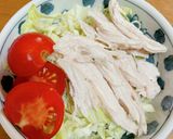 鶏ハムサラダ☆パクチートッピング♪作り方1写真
