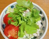 鶏ハムサラダ☆パクチートッピング♪作り方2写真