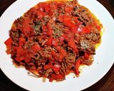 簡単☆パプリカと挽き肉のトマト煮込み作り方3写真