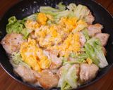 鶏たまキャベツの蜂蜜マヨ炒め♡あま～い♡作り方6写真