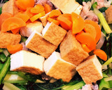 めんつゆで簡単！小松菜と厚揚げの豚肉炒め作り方9写真