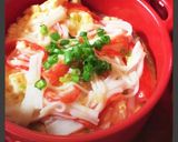 ふわふわな豆腐の卵焼き♪カニカマあん♪作り方20写真
