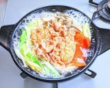 豚肉と豆富の具材たっぷりおかずスープ鍋作り方10写真