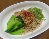 俺流！流水麺で…汁なし冷やし納豆坦々蕎麦作り方6写真
