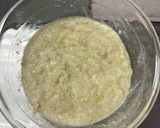バナナと豆腐のオートミールパンケーキ作り方3写真