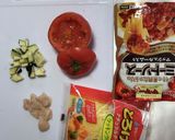 丸ごとトマトをのせたトマトパスタ　時短編作り方2写真