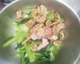 調味料2つ★小松菜とベーコンのクルミ和え作り方5写真