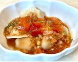 簡単♪トマトの冷やしサルサ水餃子作り方4写真