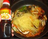 夏の元気ランチ☀パクチーたっぷり焼きそば作り方4写真