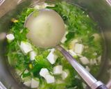 簡単！キャベツと豆腐とコーンのスープ作り方3写真