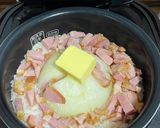 炊飯器で新玉ねぎのベーコンピラフ作り方3写真