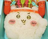 運動会ちいかわおにぎり弁当!作り方8写真