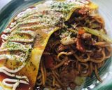 薄焼き卵で焼きそばが豪華に！オムそば♪作り方7写真