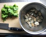 あさりと菜の花のパスタ（ボンゴレビアンコ作り方2写真
