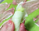 レタス豚肉巻き★お弁当★帰宅の遅い家族用作り方3写真