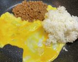 ケールと納豆のチャーハン作り方3写真