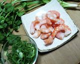 ボイル海老とパクチーのチャーハン作り方1写真