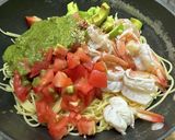 エビアボカドとトマトのジェノベーゼパスタ作り方9写真