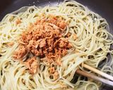 ワンパンで簡単！つなつなめんたいパスタ作り方4写真