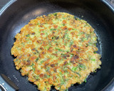 切って混ぜて焼くだけ！簡単ネギ焼き！作り方4写真