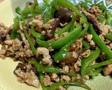 干し椎茸とピーマンと豚肉の細切り炒め作り方11写真