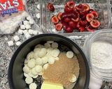 チェリー+ホワイトチョコのブロンディー作り方1写真