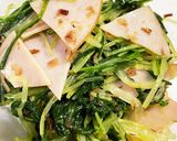 水菜とハムのレモン醤油サラダ♡ゆで卵添え作り方4写真